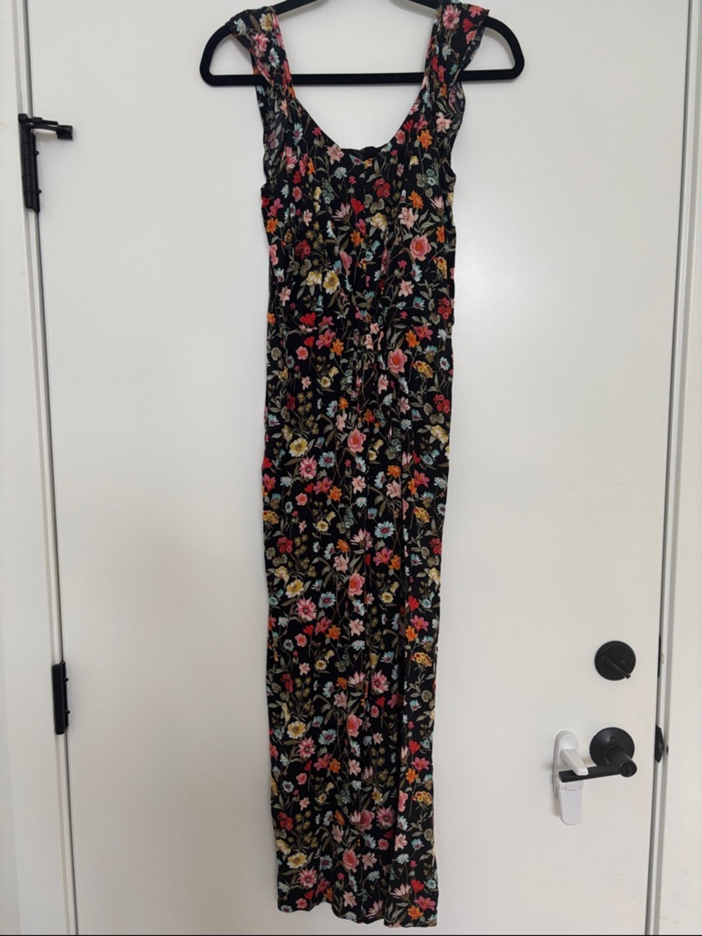:Price Firm: LOFT Lily Ruffle Front Tie Zipper Back Jumpsuit - Picture 4 of 9